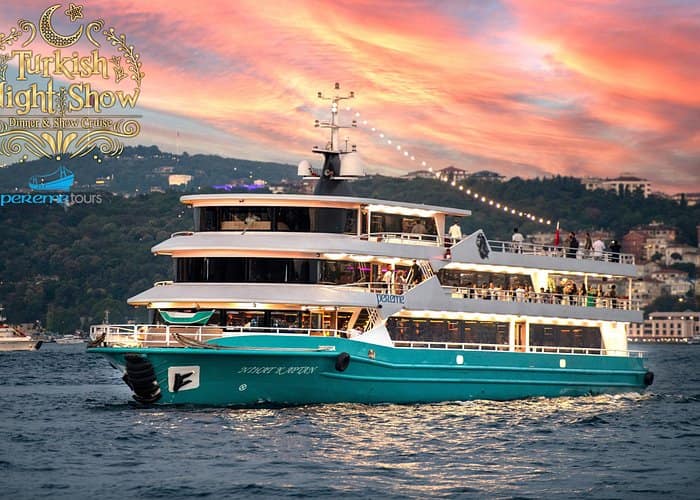 Istanbul Bosphorus Dinner Cruise with Soft Drinks, Pick-up and Shows
